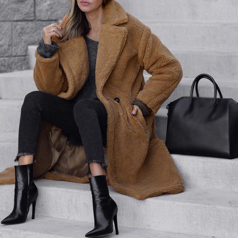Selene - Manteau long en fausse fourrure pour femmes élégantes