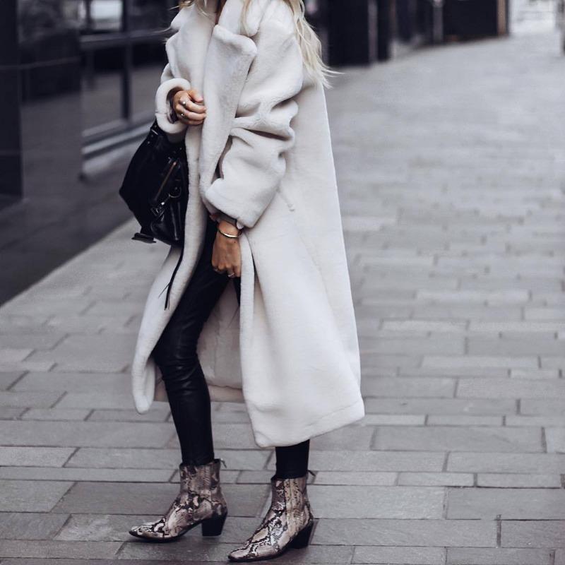 Selene - Manteau long en fausse fourrure pour femmes élégantes