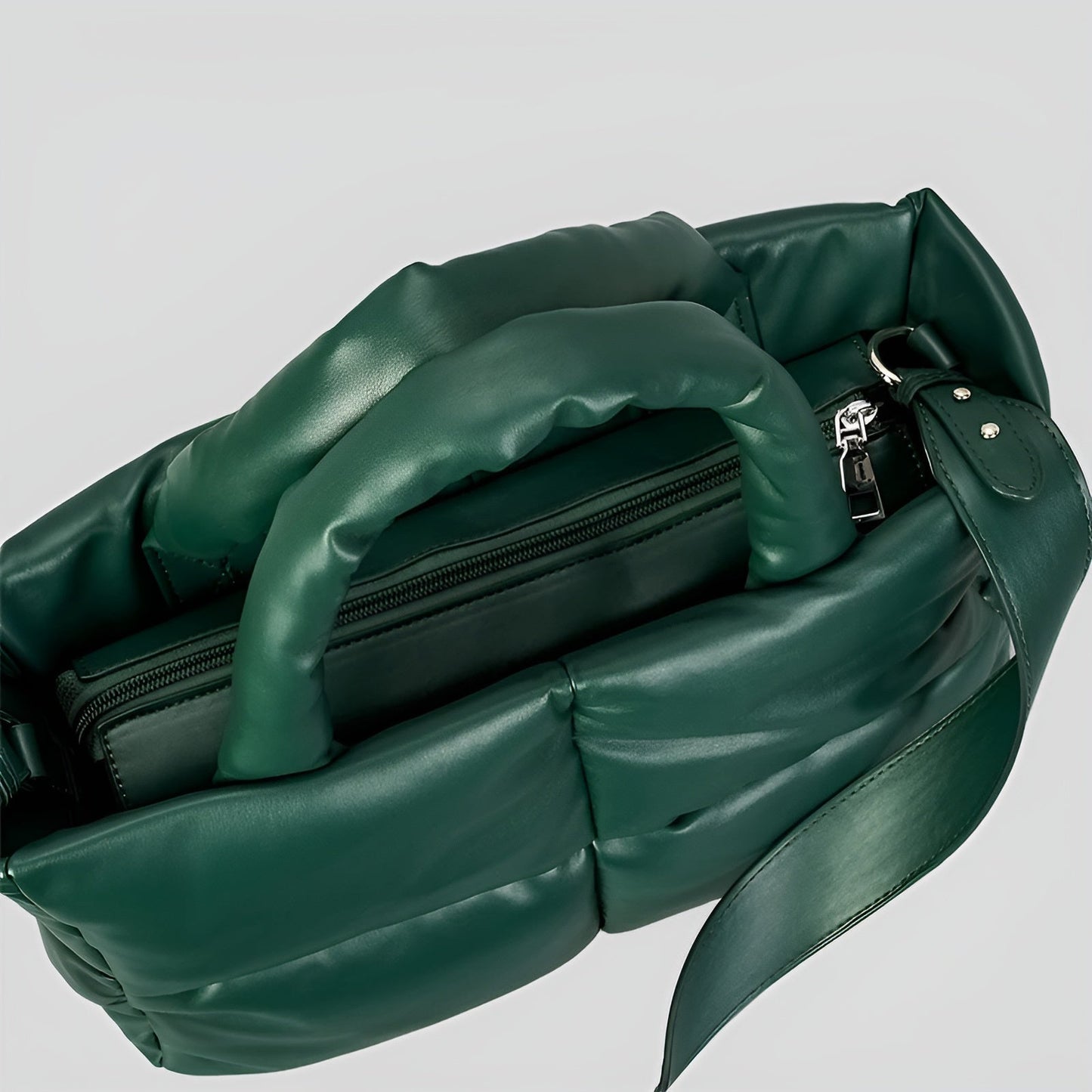 Sac Emily Élégant en Cuir Matelassé Multifonction avec Bandoulière Polyvalente