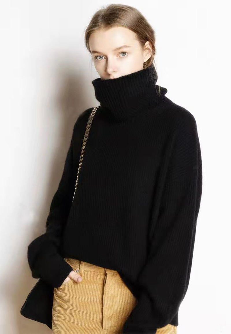 Élodie - Pull Oversize à Col Roulé Élégant et Confortable