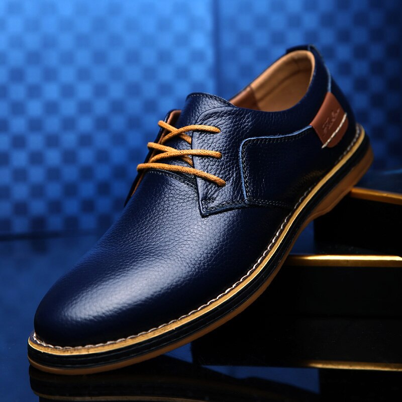 Luxe Urbain - Chaussures Oxford en cuir véritable pour homme