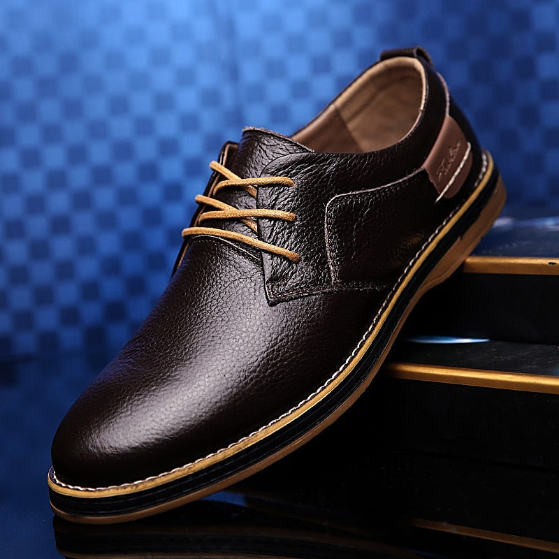 Luxe Urbain - Chaussures Oxford en cuir véritable pour homme