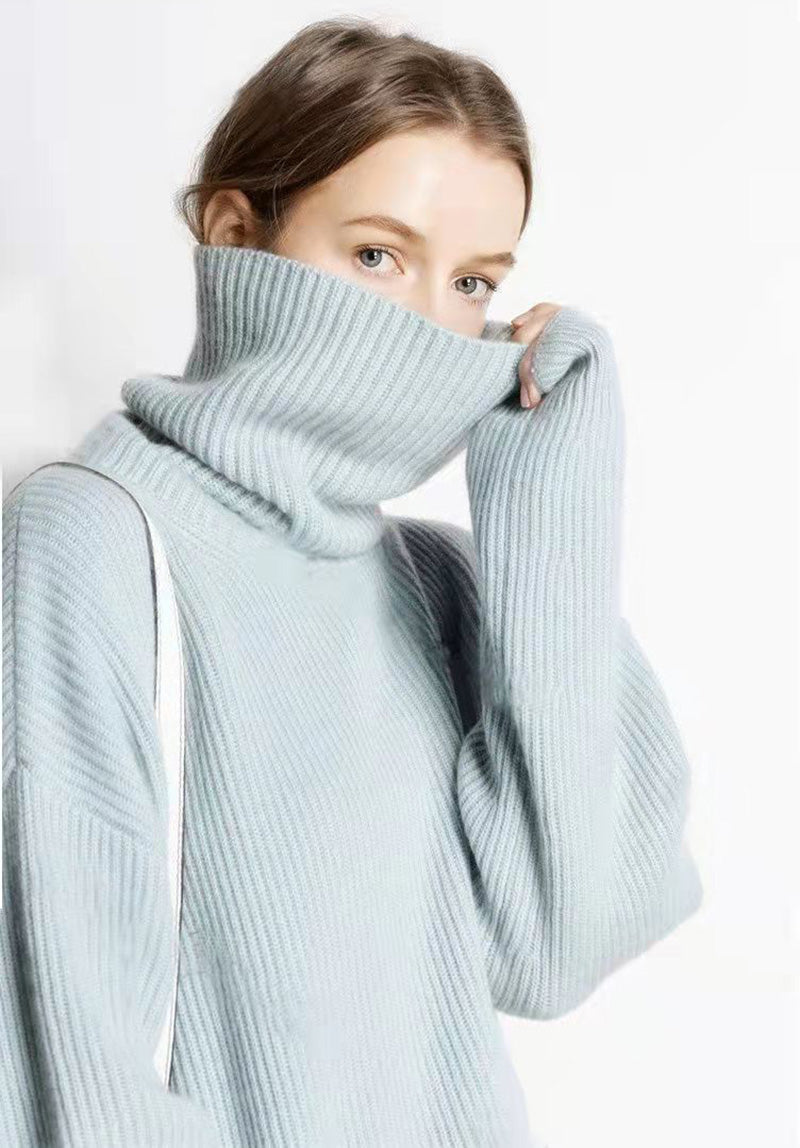 Élodie - Pull Oversize à Col Roulé Élégant et Confortable