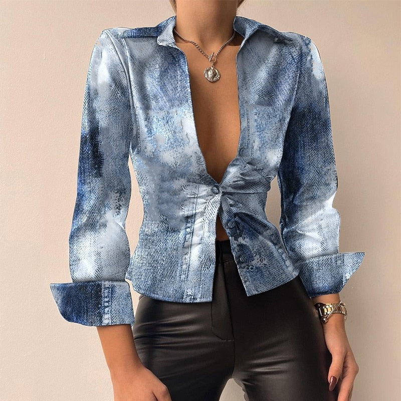 LuxePure - T-shirt féminin à manches longues en opale