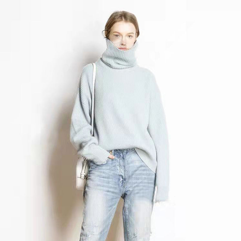 Élodie - Pull Oversize à Col Roulé Élégant et Confortable