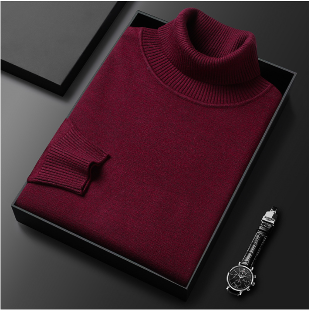 Élégance Suprême - Pull à col roulé en cachemire haut de gamme pour homme