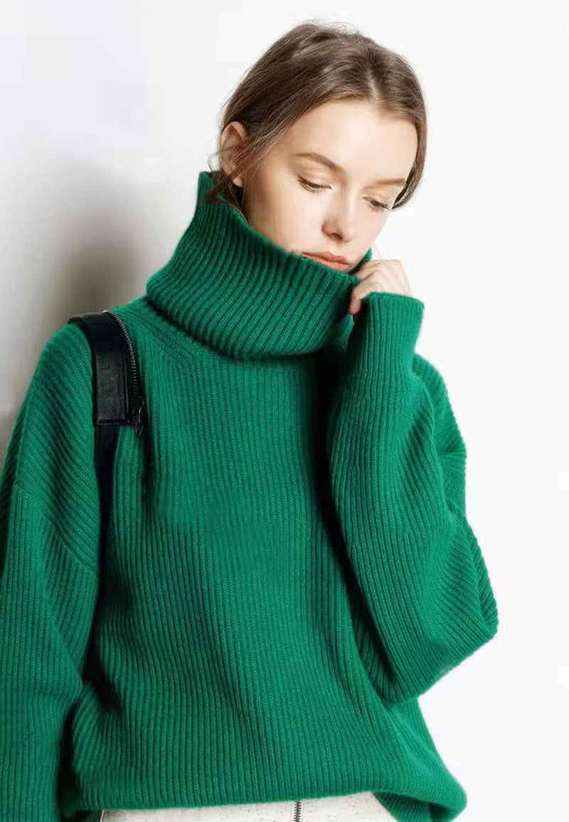 Élodie - Pull Oversize à Col Roulé Élégant et Confortable
