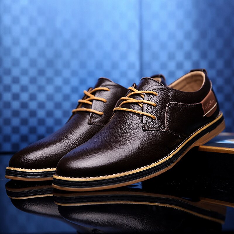 Luxe Urbain - Chaussures Oxford en cuir véritable pour homme