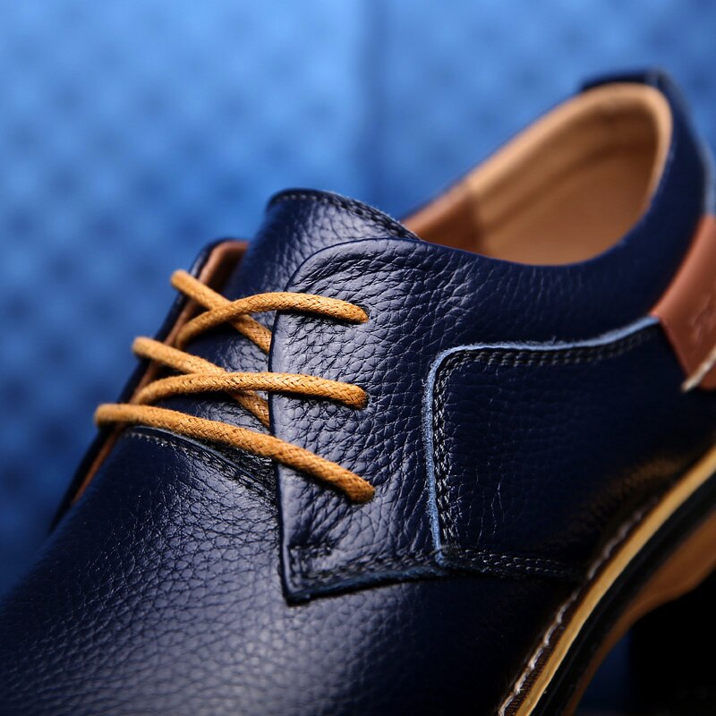 Luxe Urbain - Chaussures Oxford en cuir véritable pour homme