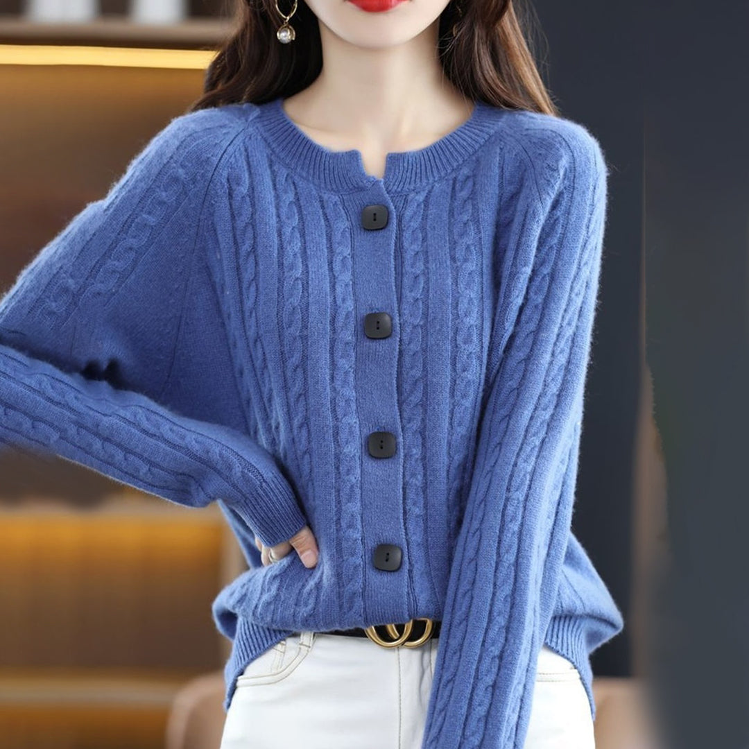 LuxePure - Gilet en laine mérinos ultra-douce pour femme, modèle à boutons, chaud et élégant