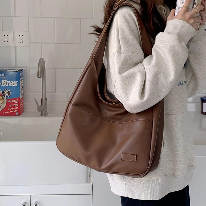Sac Hobo en Cuir Élégant Livia | Sac Bandoulière Chic et Moderne en Cuir Haut de Gamme