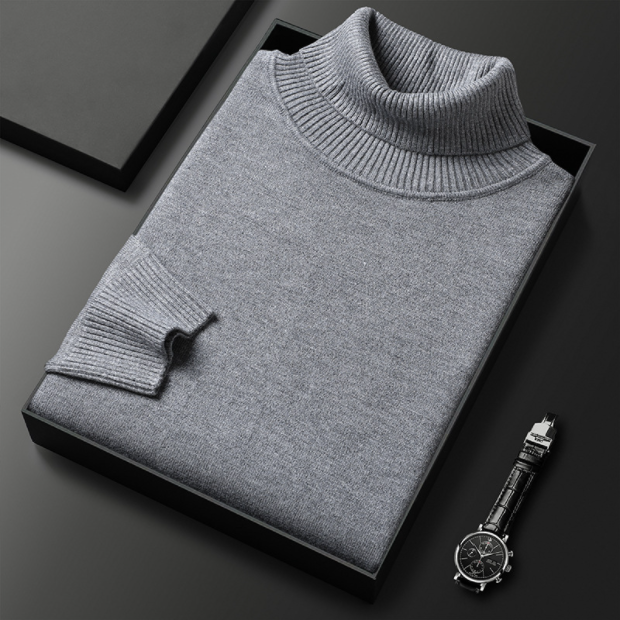 Élégance Suprême - Pull à col roulé en cachemire haut de gamme pour homme
