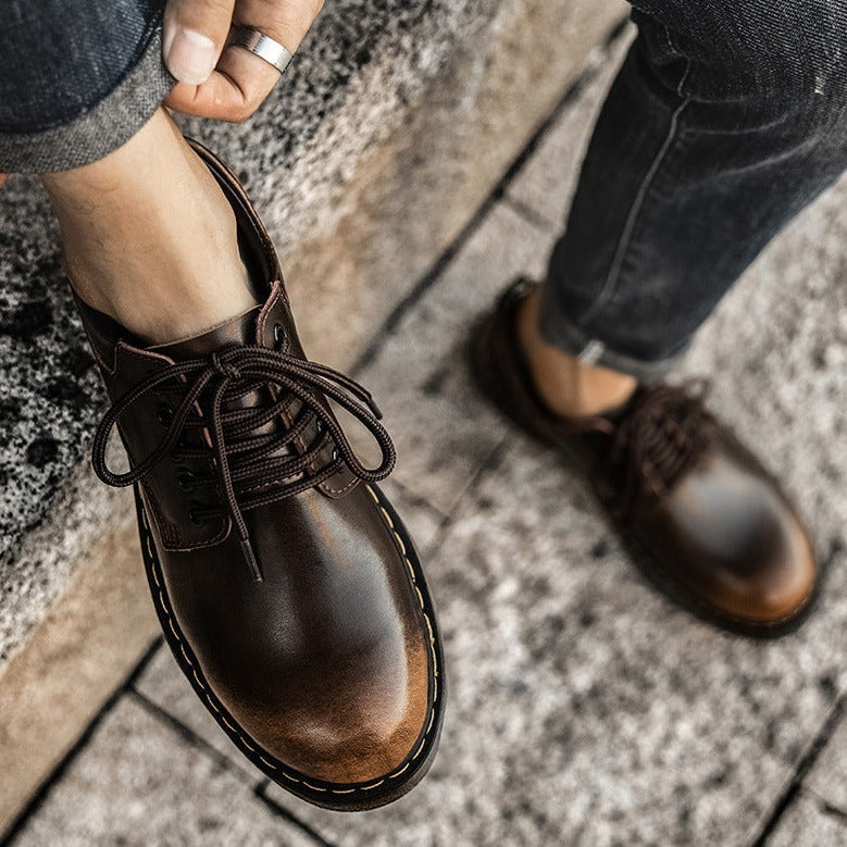 Soleil d'Or - Mocassins en cuir élégant pour une allure décontractée et raffinée