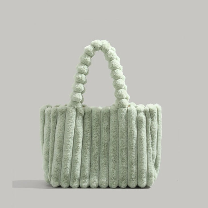 Sac de Transport Luxe en Peluche CloudPuff, Confort et Élégance pour Vos Accessoires