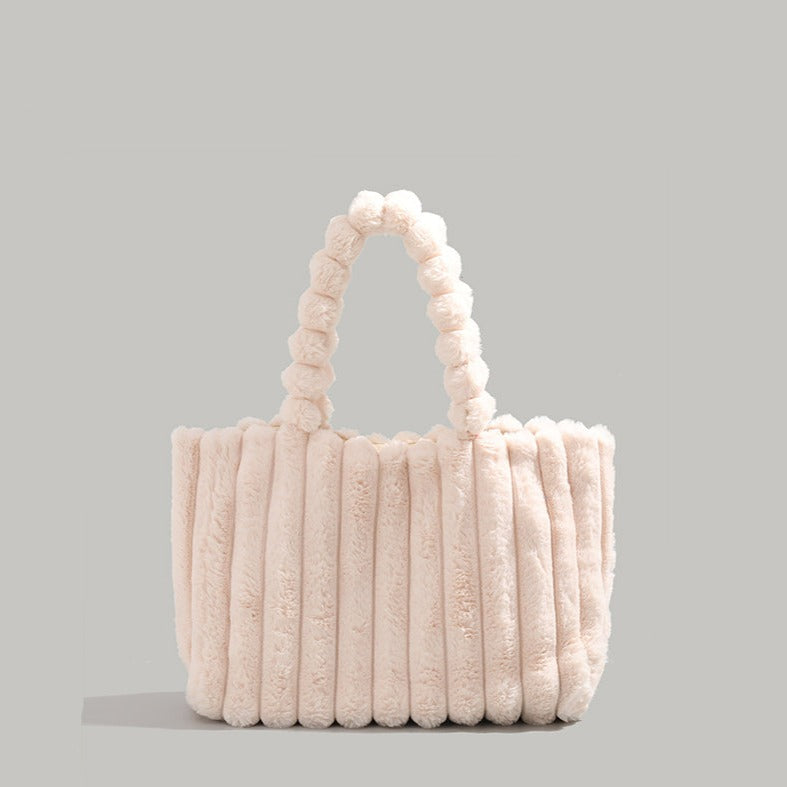 Sac de Transport Luxe en Peluche CloudPuff, Confort et Élégance pour Vos Accessoires