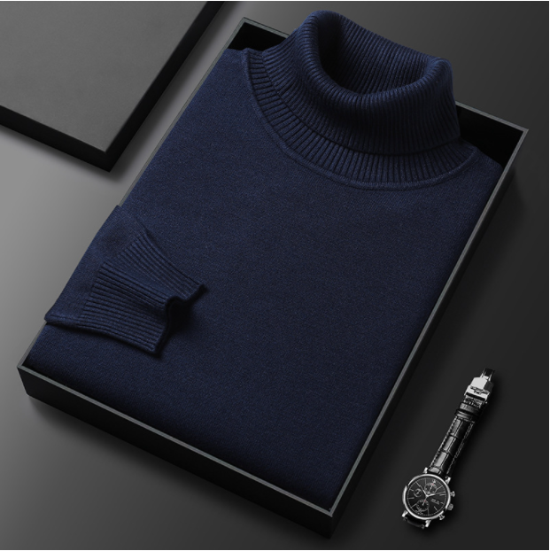 Élégance Suprême - Pull à col roulé en cachemire haut de gamme pour homme