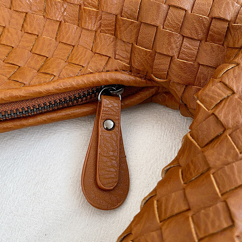 Sac à bandoulière en éco-cuir tressé Luxe by Élégance Paris