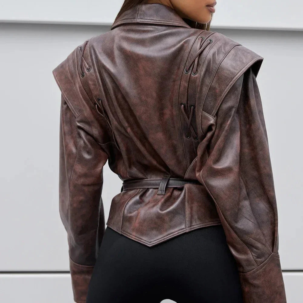 Vega - Manteau Retro à Col en V pour Femme