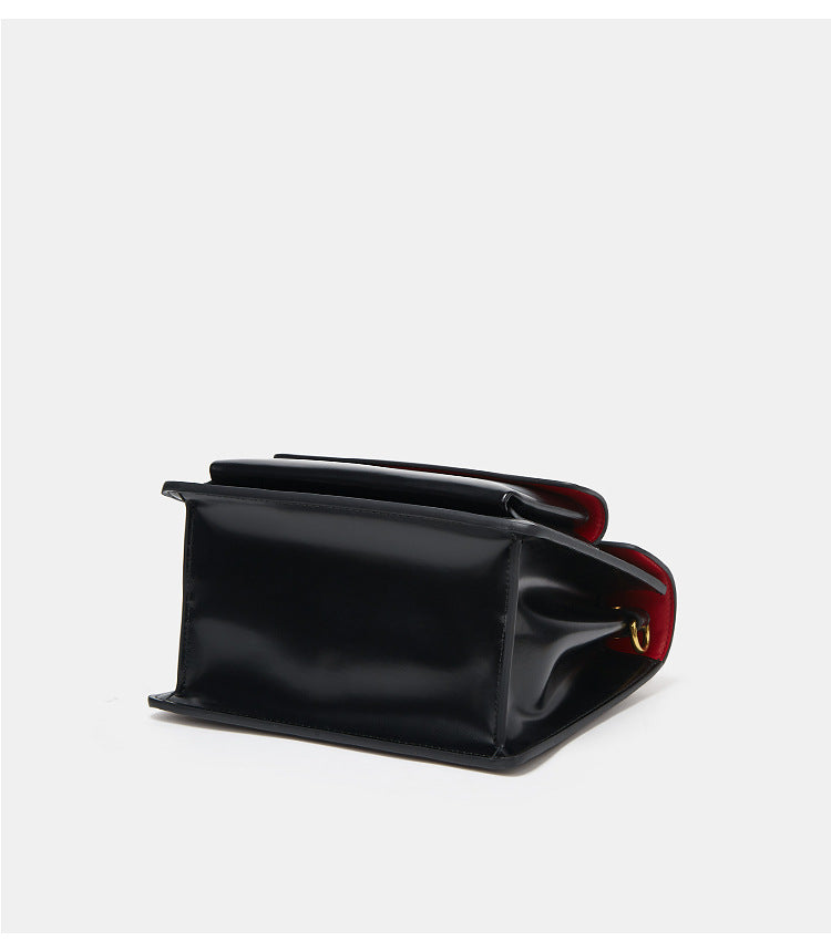 Sac à Bandoulière Vernis Noir Erin Élégance Suprême