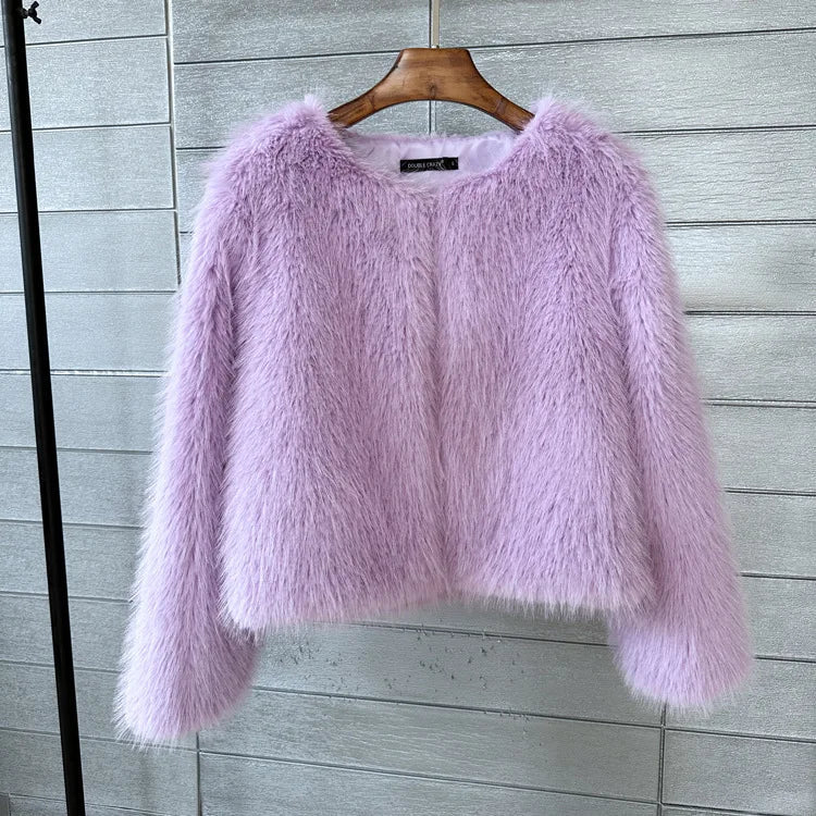 Manteau Luxe en Fourrure Douce by Étoile Noire