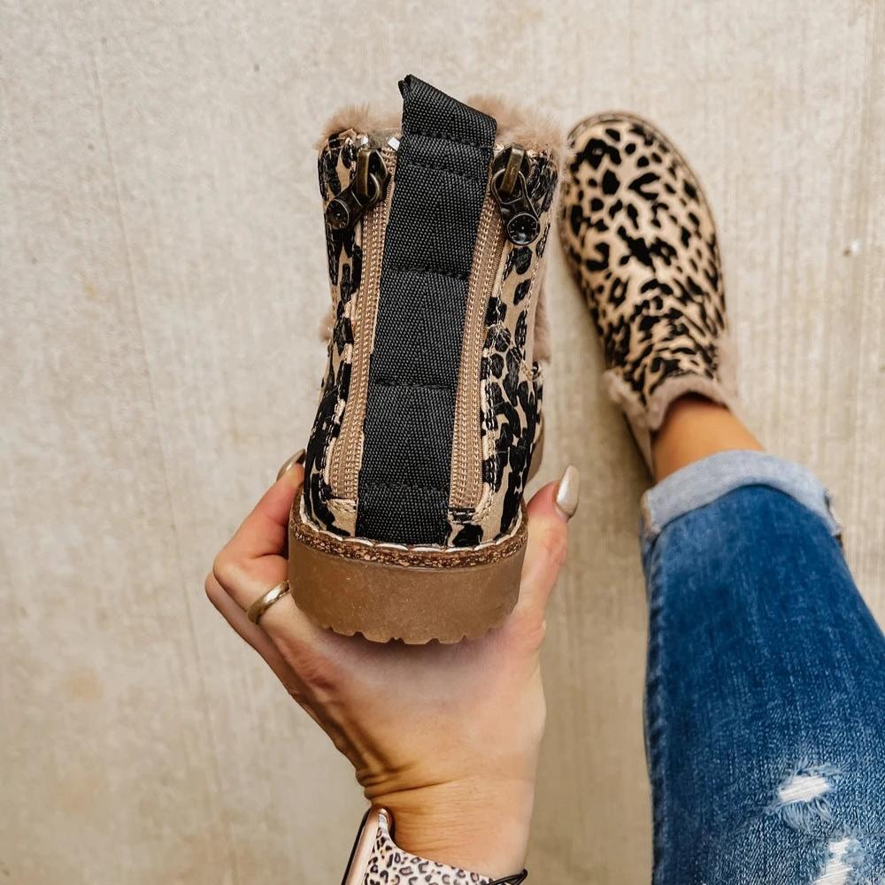Luxeur - Bottines Chelsea Femme Imprimé Fauve élégant