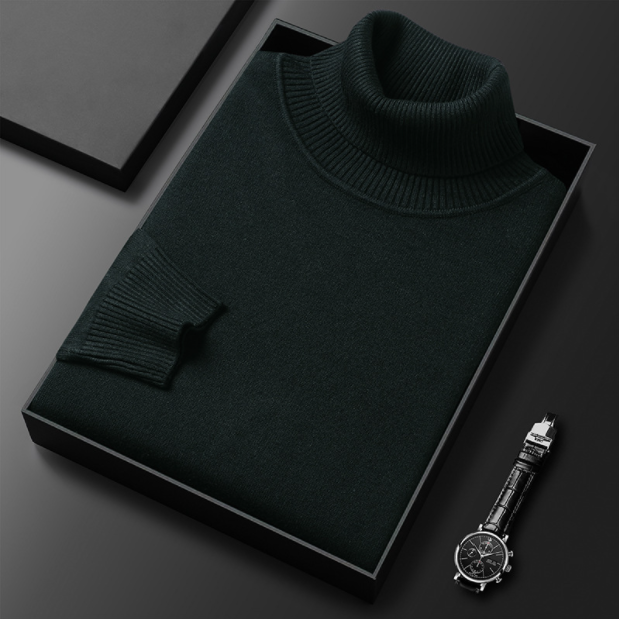 Élégance Suprême - Pull à col roulé en cachemire haut de gamme pour homme