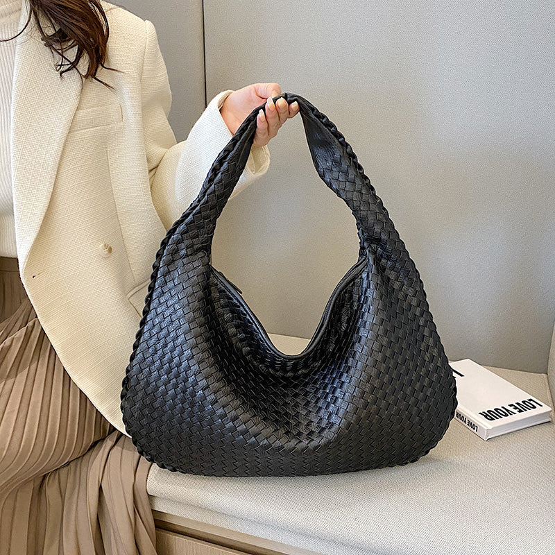 Sac à bandoulière en éco-cuir tressé Luxe by Élégance Paris