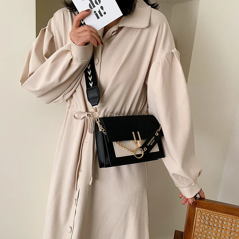 Sac à main élégant femme Luxéa cuir noir