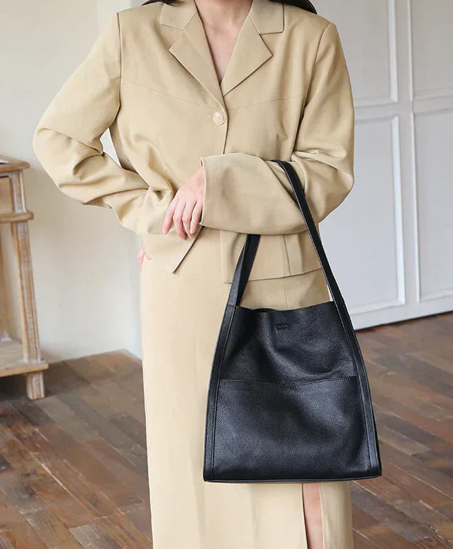 Luxe Moderne - Sac à bandoulière en cuir minimaliste haut de gamme