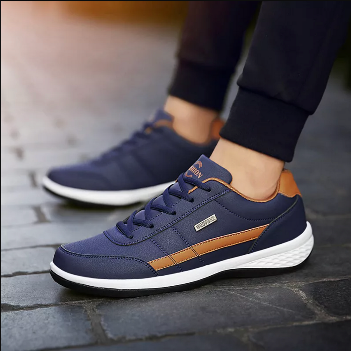 Luxe Homme - Baskets en Cuir Élégantes pour Hommes