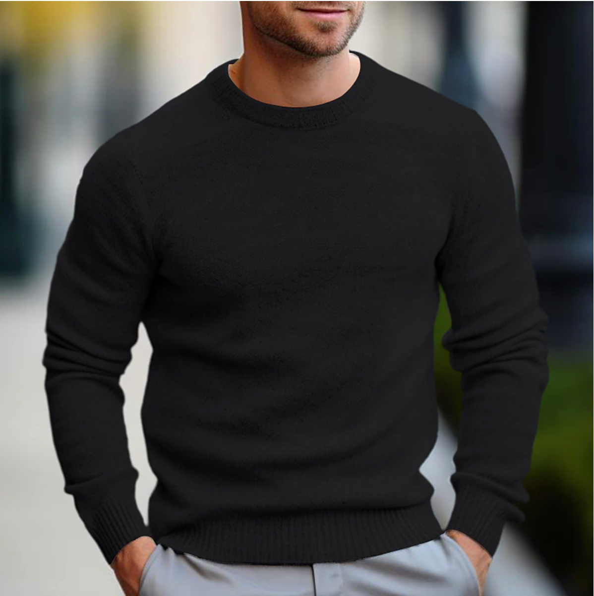 Orvian Chandail homme coupe décontractée élégant et confortable