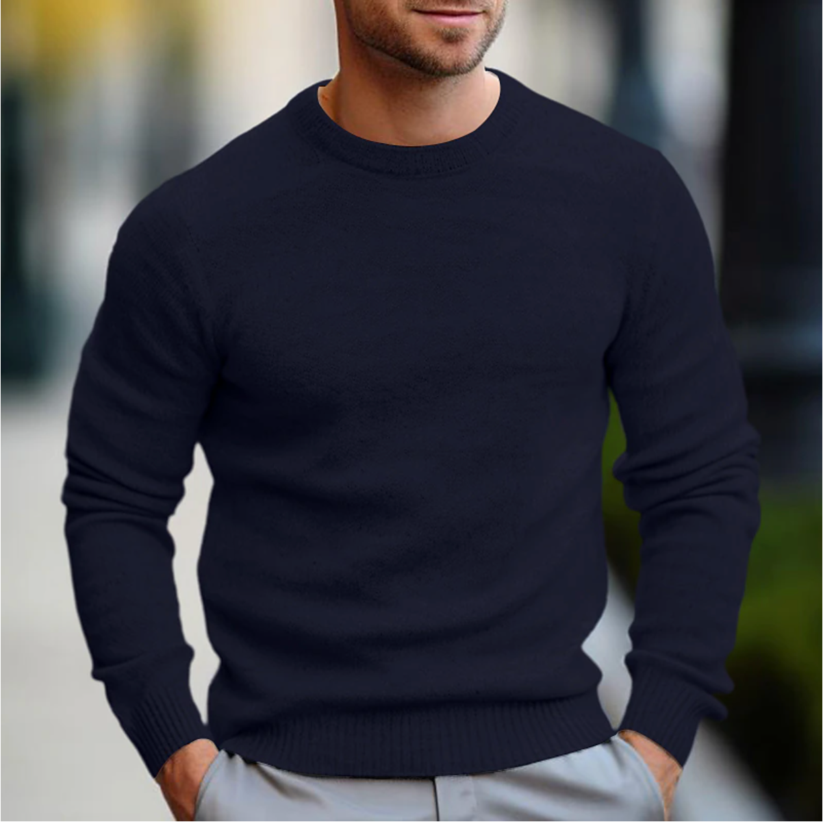 Orvian Chandail homme coupe décontractée élégant et confortable