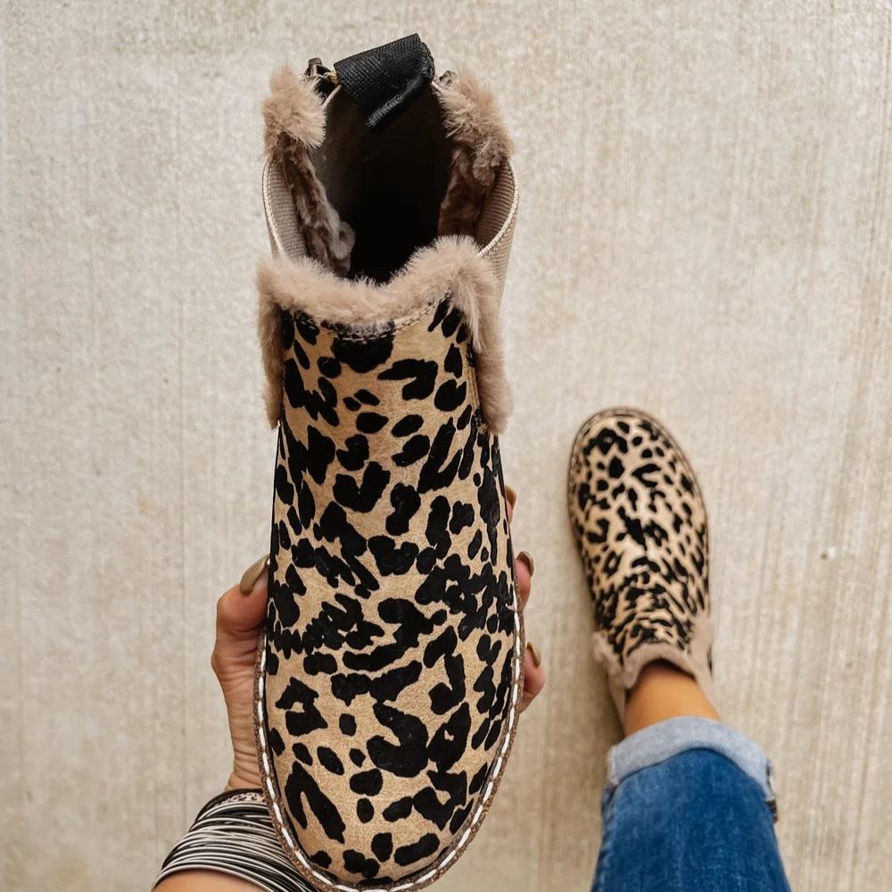 Luxeur - Bottines Chelsea Femme Imprimé Fauve élégant