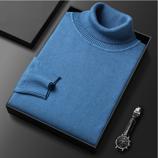 Élégance Suprême - Pull à col roulé en cachemire haut de gamme pour homme