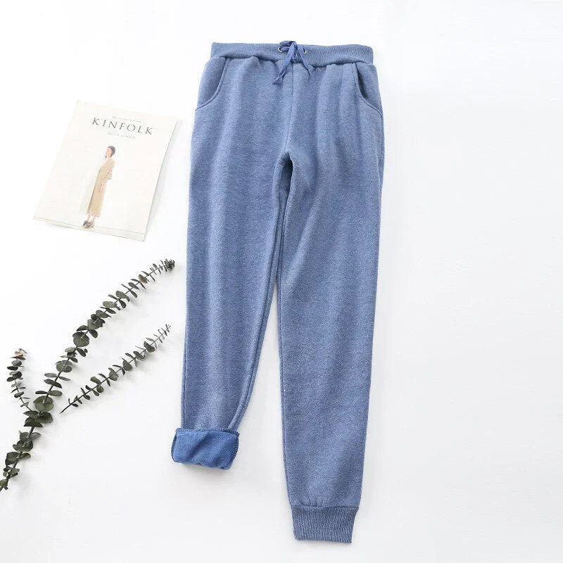 LuxeFit - Pantalon de sport en polaire avec doublure chaude et poches pratiques
