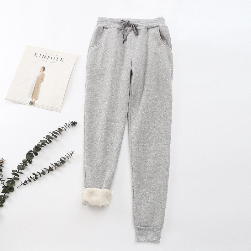 LuxeFit - Pantalon de sport en polaire avec doublure chaude et poches pratiques