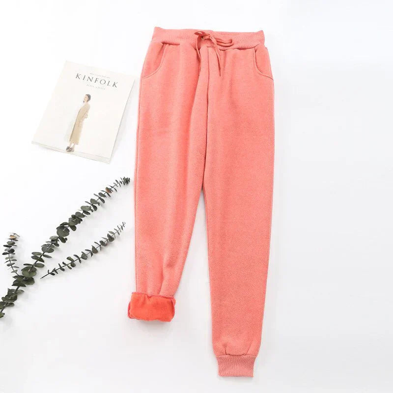 LuxeFit - Pantalon de sport en polaire avec doublure chaude et poches pratiques
