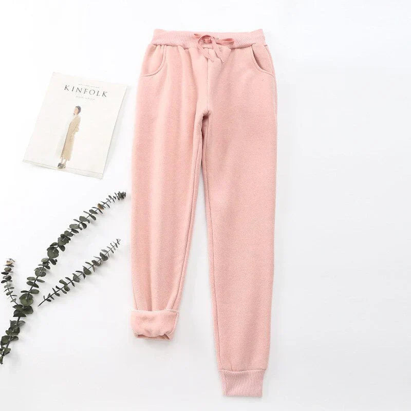 LuxeFit - Pantalon de sport en polaire avec doublure chaude et poches pratiques