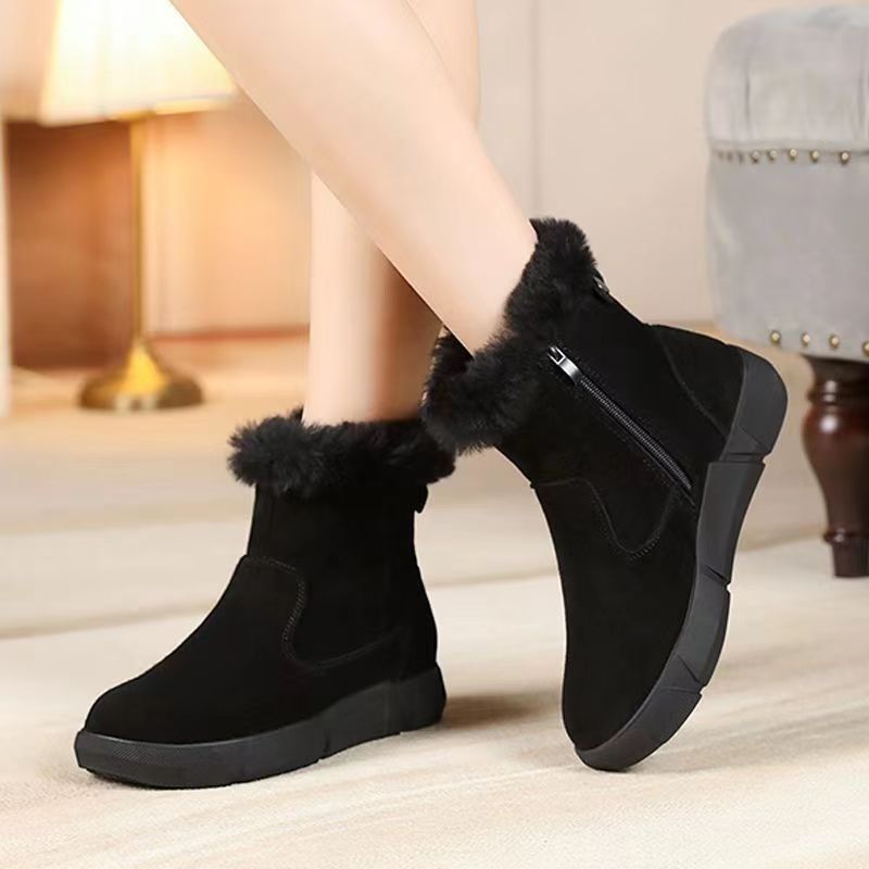 Liorah - Bottines pour Femme à Talon Plat avec Doublure Chaude en Polaire