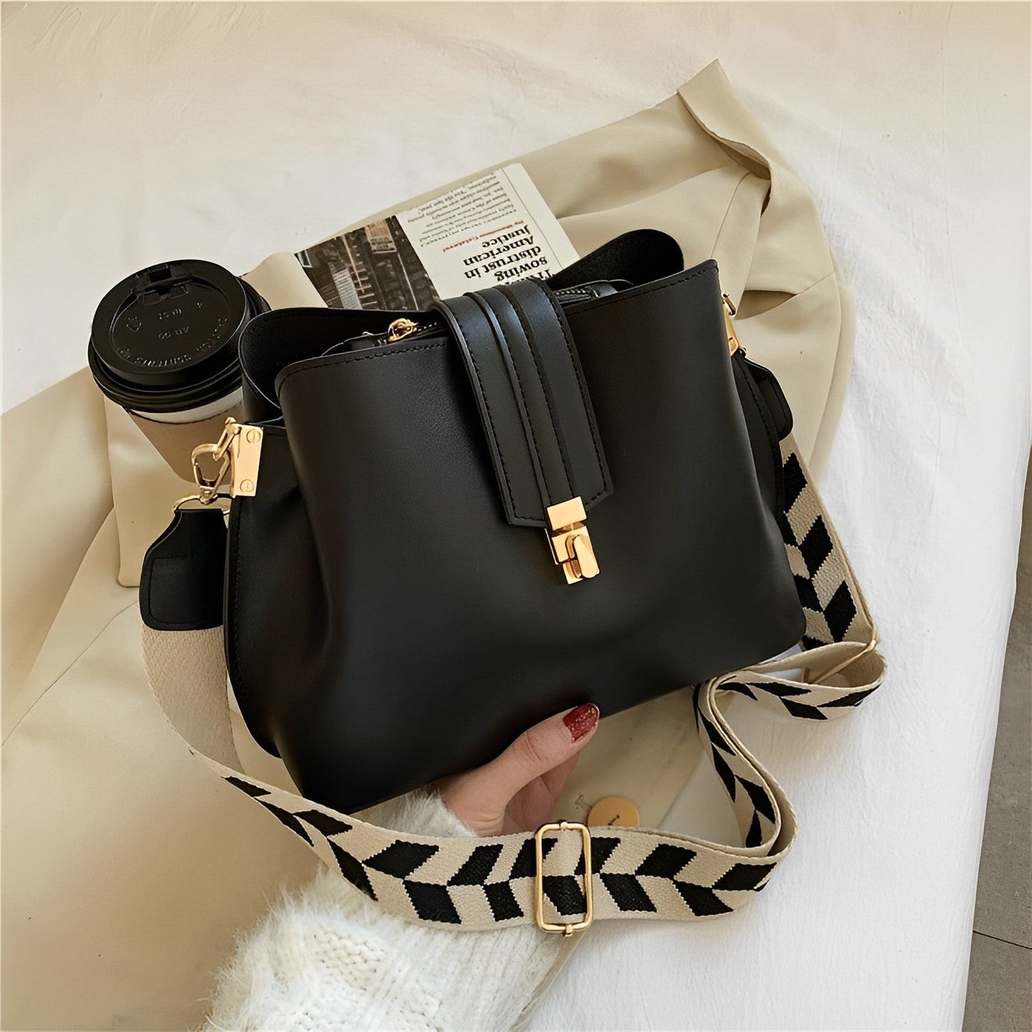 Sac en cuir Milan | Sac bandoulière en cuir véritable haut de gamme