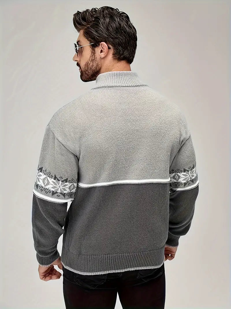 Elyos - Pull nordique zippé de Bergen