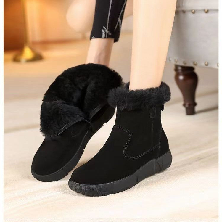 Liorah - Bottines pour Femme à Talon Plat avec Doublure Chaude en Polaire