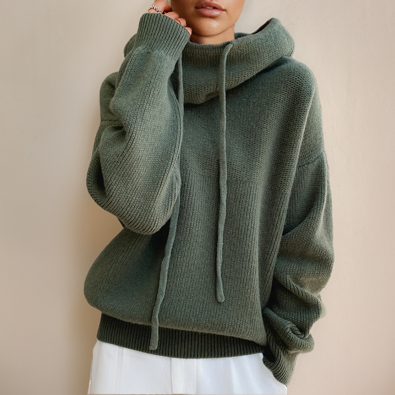 Élégance Pure - Pull en laine mérinos pour femme, col roulé de luxe