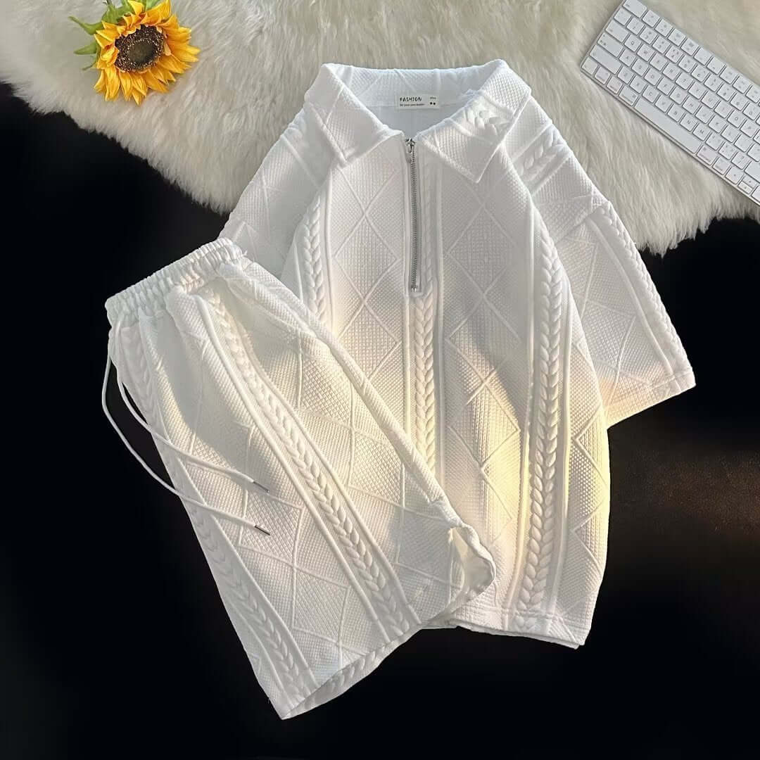 Ensemble masculin Élégance Nova coupe ample manches courtes premium