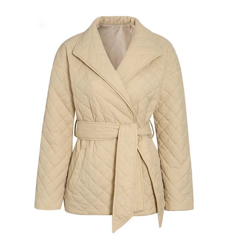 Manteau Ceinturé Court et Chaud pour Femme Luxe Éléonore