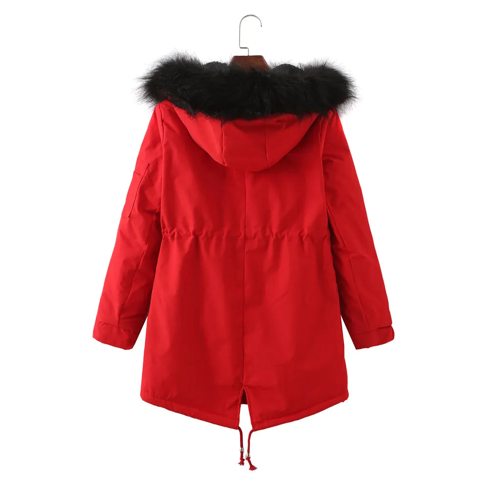 Manteau d'Hiver Luxe Doublé en Fleece avec Isolation Epaisse