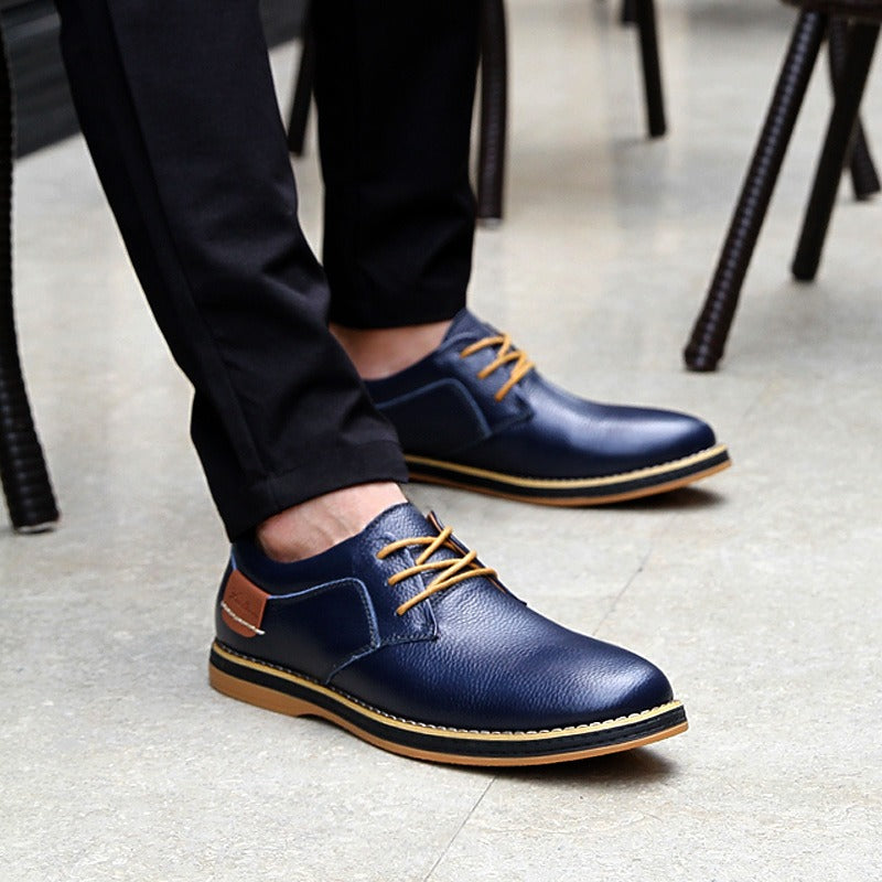 Luxe Urbain - Chaussures Oxford en cuir véritable pour homme