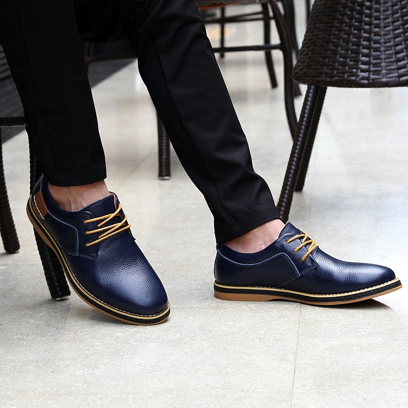 Luxe Urbain - Chaussures Oxford en cuir véritable pour homme