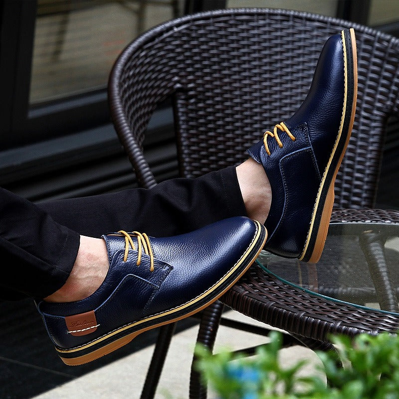 Luxe Urbain - Chaussures Oxford en cuir véritable pour homme