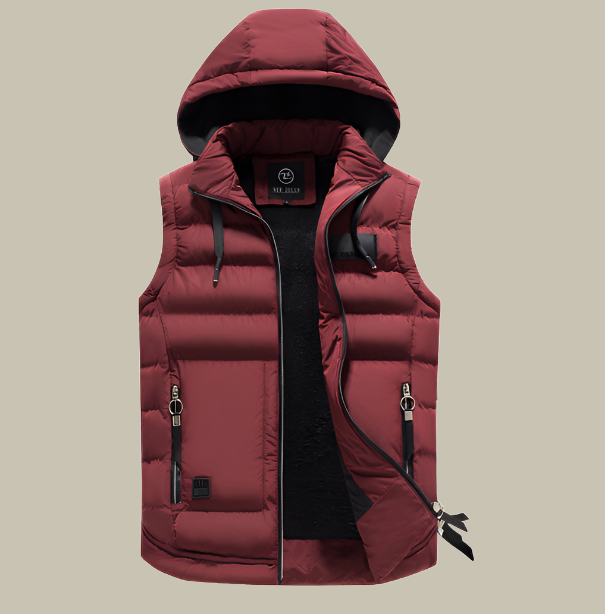 GardeChaud - Gilet Chauffants avec Capuche et Fermeture Éclair